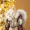 Glitzhome® 16.5" Faux Fur Woodland Christmas Angel Tree Topper